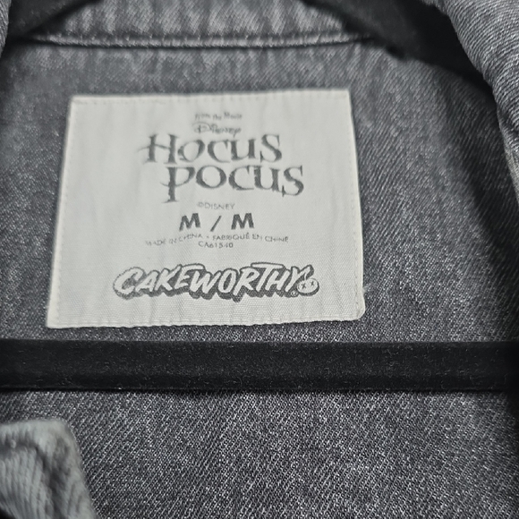 Cakeworthy Disney Hocus Pocus Black Washed Denim Jacket with Lavender Embroidery - Picture 3 of 7